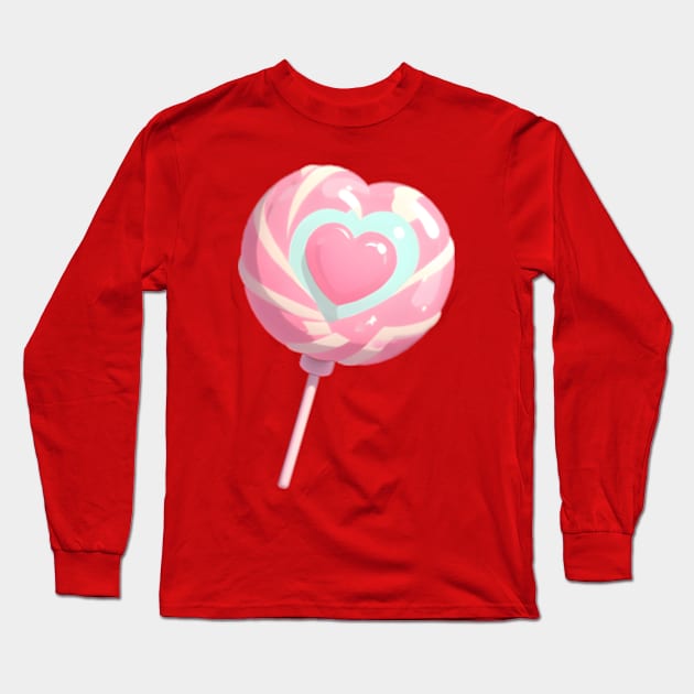 Heart Lollypop Long Sleeve T-Shirt by UniqueMe